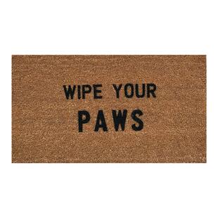 印度进口手工编织椰棕蹭土门垫 Wipe Your PAWS 防滑除尘耐磨脚垫