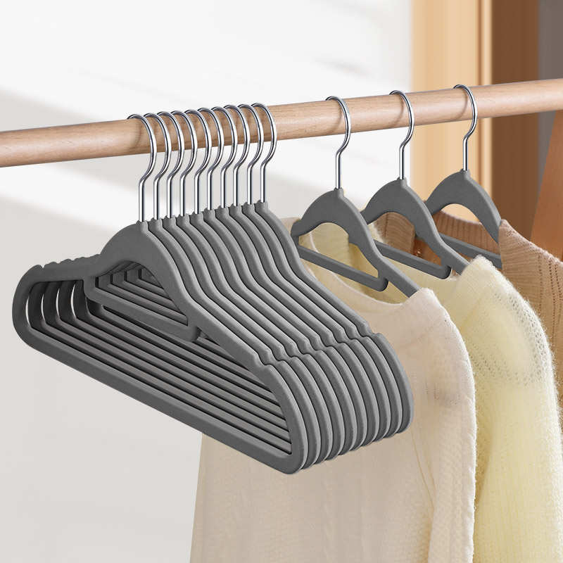 羊绒大衣专用衣架旗袍整理师挂衣肩无痕衣柜收纳植绒防滑轻奢高级