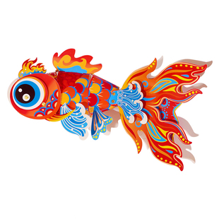 新年灯笼diy非遗鱼灯材料包儿童手工龙灯创意锦鲤纸花灯舞蹈道具