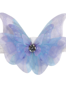 7厘米立体浅蓝色蝴蝶项链