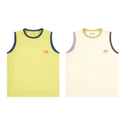 TreesOutside for girl女款吸湿速干凉感拼色罗纹运动速干背心