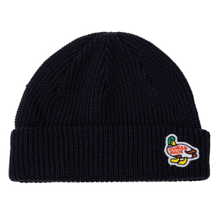 日系针织帽瓜皮帽冷帽鸭子北极熊小猪刺绣套头情侣保暖冬帽毛线帽