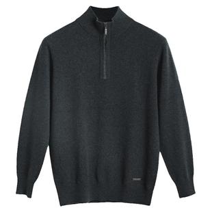 米皇秋冬款时尚休闲套头男半高领纯色山羊绒衫针织衫毛衣外套