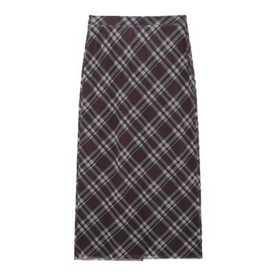 百搭风高腰格子绢网半身裙