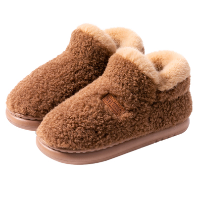 厚底包跟加绒棉拖鞋女冬季