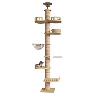 通天柱猫爬架猫窝猫树一体不占地太空舱大型猫别墅猫玩具实木跳台