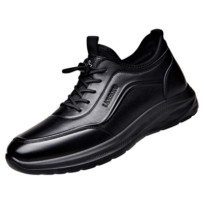 老人头官方原装真牛皮休闲皮鞋男