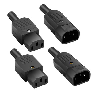 10A15A品字插头AC电源插座公母头电动车充电器插头三芯插座电源线