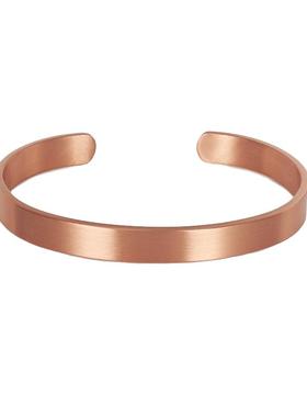 纯红铜紫铜女士手镯实心铜镯子复古简约手环男女同款礼物送女友