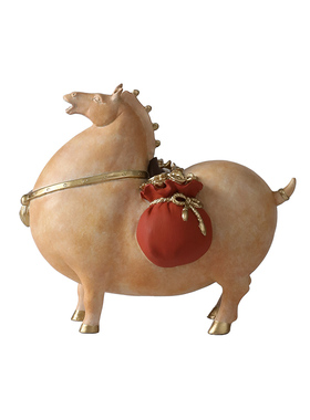 有钱玄关马北将纯铜现代