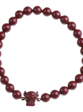 本命年十二生肖属牛朱砂单圈手链