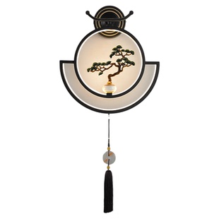 新中式壁灯客厅背景墙灯复古室内长条走廊过道灯中国风卧室床头灯