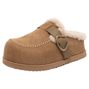 红蜻蜓卡皮巴拉2.0加绒勃肯拖鞋2025冬新款女鞋厚底增高毛毛半拖