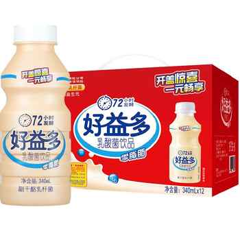 好益多乳酸菌饮料340ml*12瓶券后59.9元包邮 好益多乳酸菌饮料340ml*12瓶券后59.9元包邮