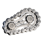 减压手指陀螺飞轮链条指尖陀螺解压神器齿轮联动机械金属玩具礼物