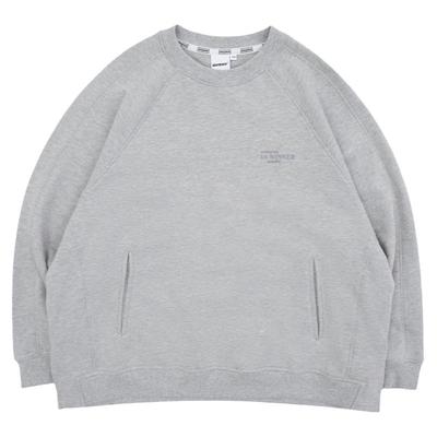 XXZXX潮牌灰色圆领卫衣纯棉套头