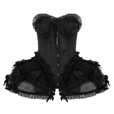 【Selkie官方授权】黑色蕾丝镂空真丝抹胸胸衣noneofus