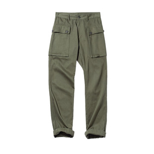 擎添工装 二战美式复古大口袋直筒宽松休闲裤男复刻P44军官裤长裤