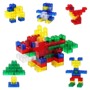 乐板高小颗粒积木实色散装散件称重称斤砖儿童益智拼装墙玩具塑料