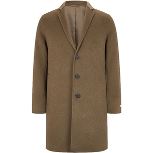 BEANPOLE滨波 男士复古英伦风西装领时尚简约气质中长款手工大衣