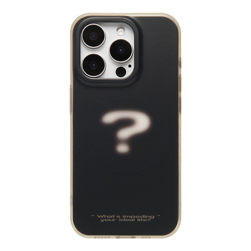 Unliplan 原创设计黑色磨砂磁吸手机壳适用苹果17/16iphone15promax新款韩系ins高级感小众情侣款