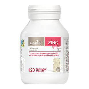 佰澳朗德bio island婴幼儿锌片*2瓶宝宝儿童补锌牛奶口味澳洲