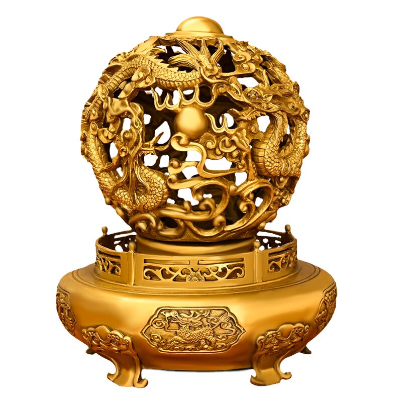 铜九转乾坤鼎时来运转桌面摆件