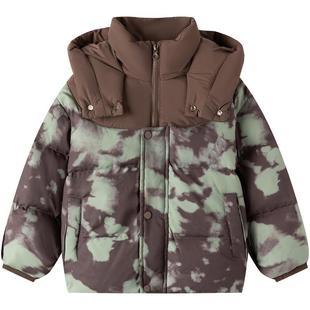 小象汉姆童装男童羽绒服冬装2026新款儿童三防保暖外套户外迷彩服
