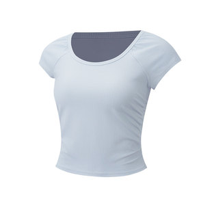 All It Takes 女士运动褶饰款低圆领短袖T恤丨lululemon丨LW3KE7S