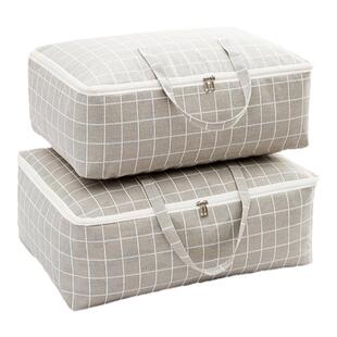 加厚超大棉麻布艺防潮收纳袋 家用棉被整理袋 可水洗 搬家打包袋