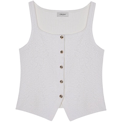 CRUSH夏季新款浮雕肌理马甲