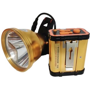 超亮远射锂电池强光头灯带电瓶可充电头戴式手电筒户外黄光钓鱼灯