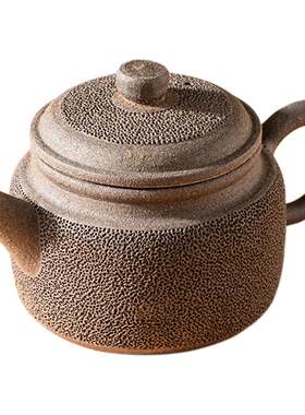 铁胎柴烧剑流德钟冰烟壶高端茶壶