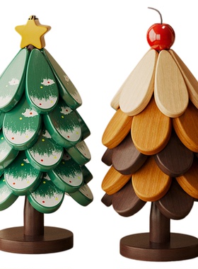 圣诞树隔热垫餐桌高级感摆件