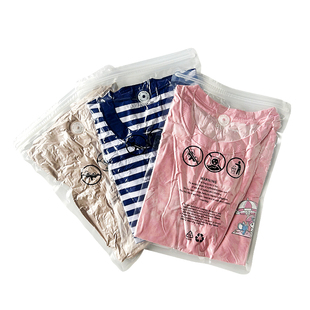 亚马逊警示语透明包装袋跨境服装t恤防窒息真空拉链袋服饰自封袋