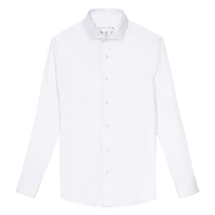 【通勤优选】CULTUM商务休闲天丝亲肤弹力免熨烫温莎领长袖衬衫男