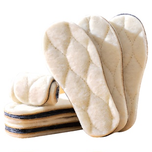 100%羊毛儿童保暖棉鞋垫男女宝宝吸汗防臭加绒小孩专用可裁剪冬
