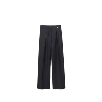 IMMI精纺羊毛松紧腰直筒长裤