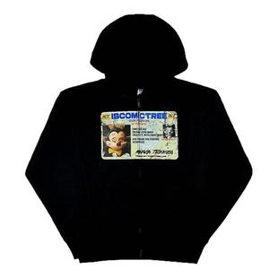 ComicTree C.t 2025秋季新款卡通米奇id身份拉链帽衫卫衣男士连帽