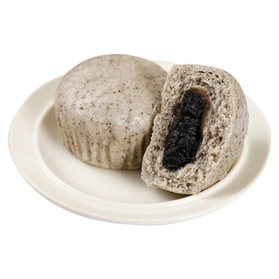 米的名字爆浆黑芝麻包子营养流沙点心速冻儿童馒头早餐半成品面食