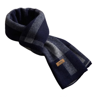 jeep吉普100%纯羊毛围巾男士冬季保暖加厚围脖商务高档礼盒装男冬