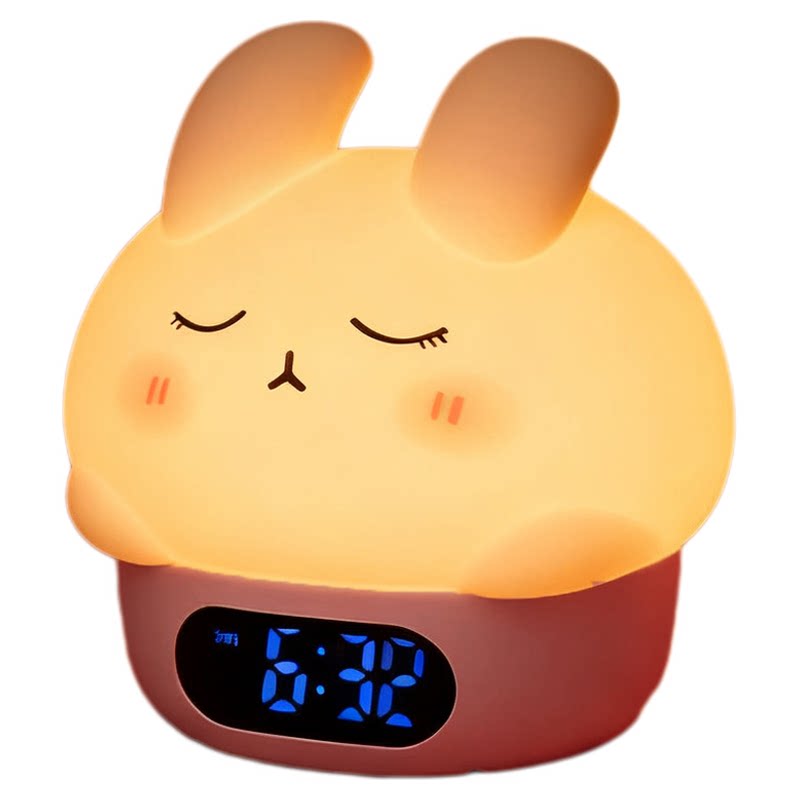 兔子闹钟夜灯起床神器男女生礼物