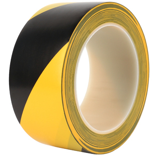 警示黄黑斑马线彩色胶带安全地面标贴消防PVC警戒隔离划线地板5S