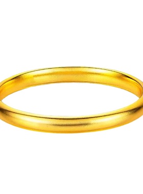 2025新款越南沙金泥鳅背素圈手镯8m宽金店同款古法磨砂实心手环