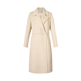 【羊毛桑蚕丝】ELSEWHERE珂思商场同款毛呢大衣女外套2025冬新款