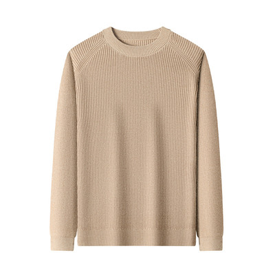 100%纯棉稻草人圆领加厚男士毛衣