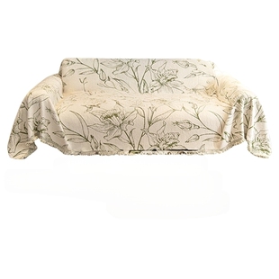 四季通用中古风沙发盖布轻奢高级感一片式沙发巾2026新款套坐垫毯