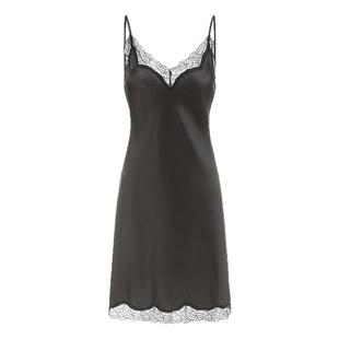 夏何夕性感睡衣女夏季2025新款蕾丝诱惑纯欲风春秋款冰丝吊带睡裙