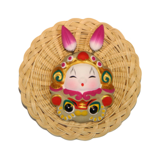 老北京兔爷特色泥塑兔儿爷冰箱贴磁性卡通立体磁贴吉兔坊的小礼品