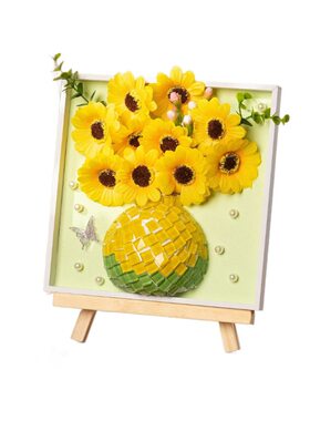 diy马赛克立体花瓶装饰画材料包